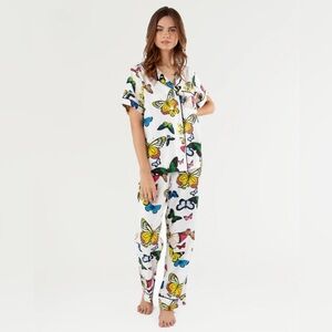 Katie Kime Metamorphosis Pajama Pants Women's Small Butterfly Sleep Lounge Boho